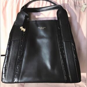 Radley London Black Croc-Embossed Tote